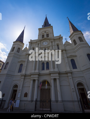 Saint-Louis-Kathedrale am Jackson Square in New Orleans Stockfoto