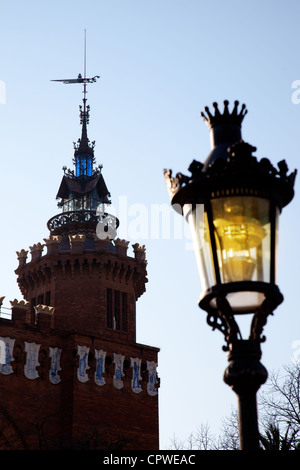 Barcelona Ciudadela drei Drachenburg von Domenech Architekt i. Montaner Stockfoto