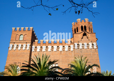 Barcelona Ciudadela drei Drachenburg von Domenech Architekt i. Montaner Stockfoto