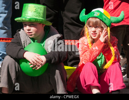 Kinder St. Patricks Parade Montreal Kanada Stockfoto