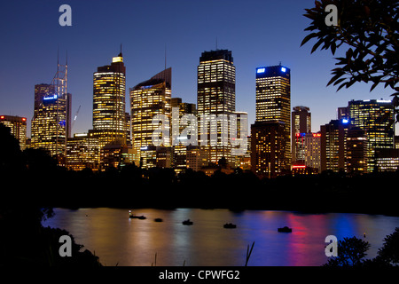 Skyline von Sydney CBD (Central Business District) mit Hochhäusern und Bürogebäuden Turm Sydney New South Wales Australien Stockfoto