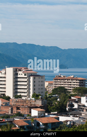 Mexiko, Puerto Vallarta. Skyline von Puerto Vallarta, Mexiko. Stockfoto