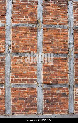 Wand aus Holz gerahmt Scheune, Worcestershire, England, UK Stockfoto