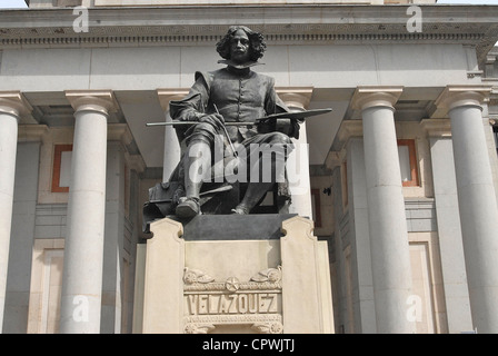 Velazquez-Statue vor dem Museo del Prado Madrid Spanien Stockfoto