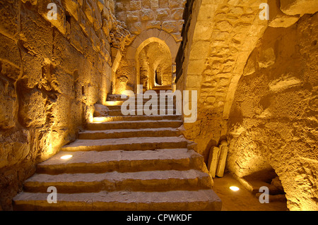 Asien Jordanien Ajloun Schloss der Ar Rabad Stockfoto