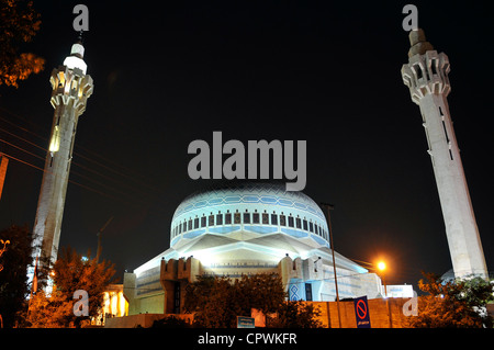 Asien Jordanien Amman König-Abdullah-Moschee Stockfoto