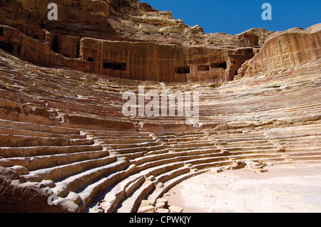 Asien Jordanien Petra römische Theater Stockfoto