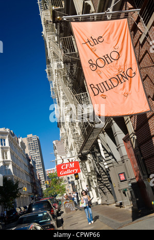 Einkaufen entlang der Greene Street im Viertel SOHO, New York City. Stockfoto