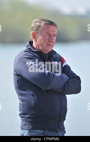 Jurgen Grobler OBE, der Coach am Pinsent Redgrave Rudern See rudern GB lesen. Stockfoto