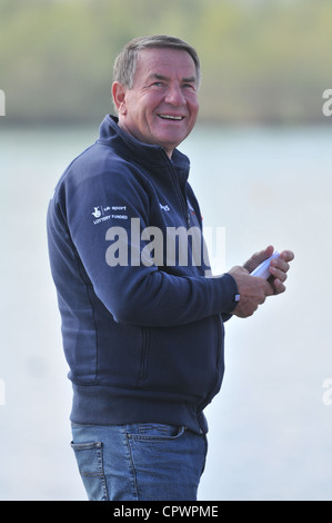 Jurgen Grobler OBE, der Coach am Pinsent Redgrave Rudern See rudern GB lesen. Stockfoto