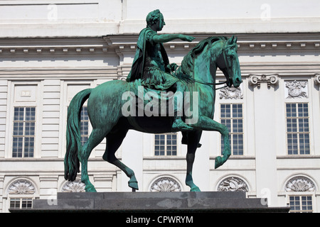 Reiterstandbild des Kaisers Joseph II. von Franz Anton Zauner, Vienna Stockfoto