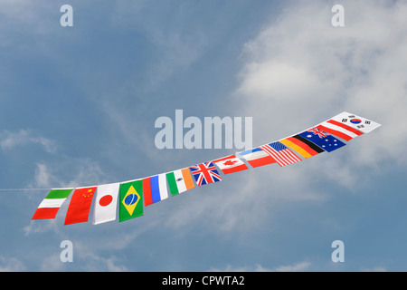 Flaggen der Nationen Stockfoto