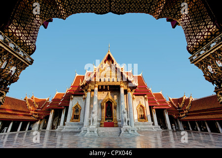 Die Marmor-Tempel | Wat Benchamabophit | Bangkok Stockfoto