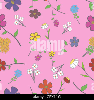 Hintergrund - floral nahtlos mit einer Vielfalt von Blumen Stockfoto