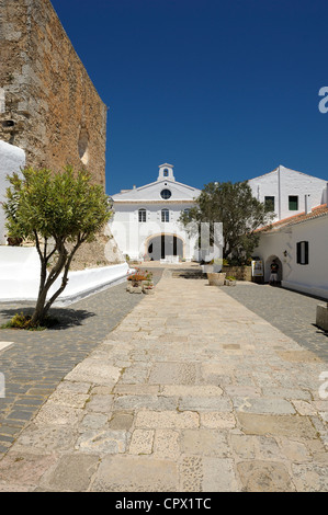 Kloster Heiligtum Hof auf dem Gipfel des Monte Toro Menorca Spanien Stockfoto