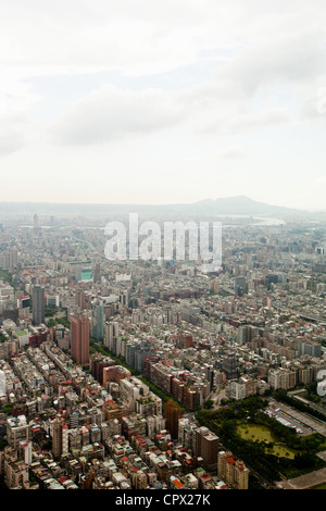 Downtown Taipeh gesehen von Taipei 101 Tower, Taiwan Stockfoto