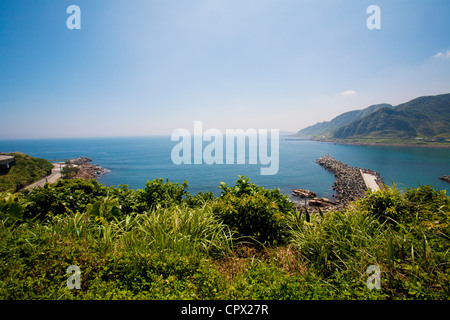 Strand bei Yehliu Geopark, Wanli, Taiwan Stockfoto