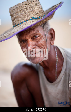 ein Fischer in Kalpitiya, Sri Lanka Stockfoto