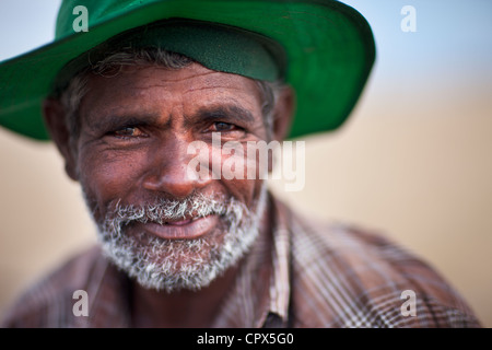 ein Fischer in Kalpitiya, Sri Lanka Stockfoto