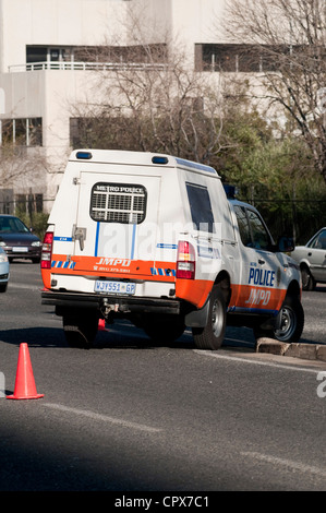 Johannesburg Metropolitan Police van fahren auf den Straßen Stockfoto