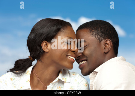Eine afrikanische paar gemeinsam einen glücklichen moment Stockfoto