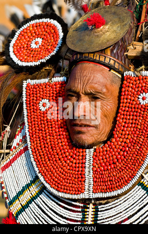 Myanmar (Burma), Sagaing Division, Dorf Leshi, Naga aus Tenkul Stamm während der Feierlichkeiten des Festival Naga Stockfoto