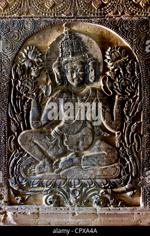 Myanmar Burma Mandalay Division Bagan Pagan Old Bagan Nanpaya Pagode Pahto Nanpaya aus dem 11. Jahrhundert Basrelief Stockfoto