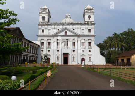 Die Kirche St. Cajetan befindet sich in Old Goa in der Nähe der Kathedrale Se. Stockfoto