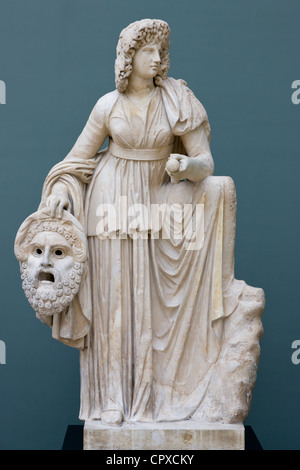Marmorstatue von Melpomene, die Muse der Tragödie von Ny Carlsberg Glyptotek Stockfoto