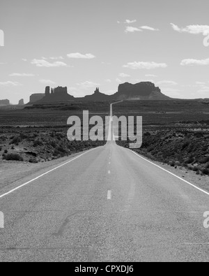 Der Weg zum Monument Valley, Utah Stockfoto