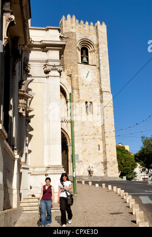 Portugal, Lissabon, Alfama Viertel, Se Patrizierhaeuser Kathedrale, Largo da Se Stockfoto
