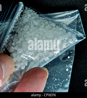Crystal Meth - Methamphetamin - illegale Betäubungsmittel Stockfoto