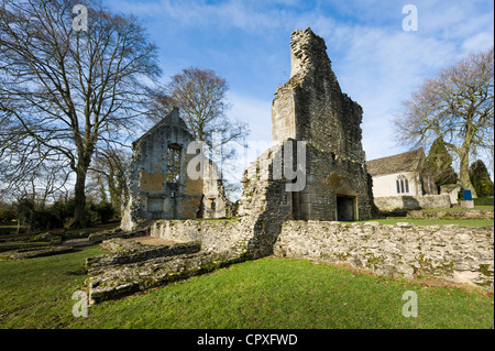 Ruinen der Minster Lovell Hall in der Nähe von Minster Lovell The Cotswolds Oxfordshire England UK Stockfoto