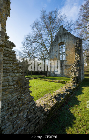 Ruinen der Minster Lovell Hall in der Nähe von Minster Lovell The Cotswolds Oxfordshire England UK Stockfoto