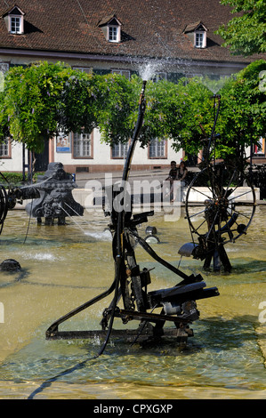 Schweiz, Basel, dem Tinguely-Brunnen Stockfoto