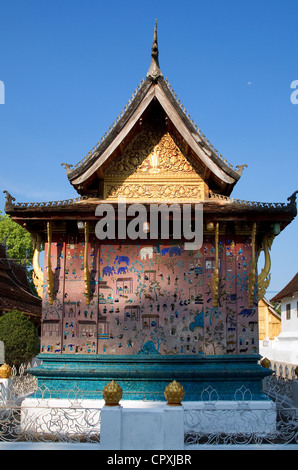 Laos, Luang Prabang als Weltkulturerbe der UNESCO, Wat Xieng Thong Tempel aus dem Jahre 1560 aufgeführt Stockfoto