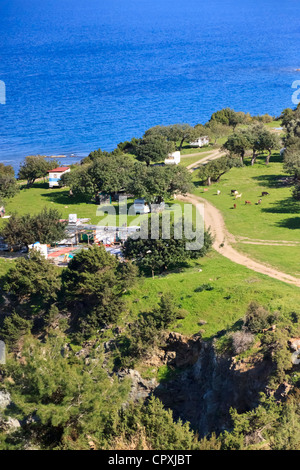 Campingplatz am Akamas Nationalpark, Paphos, Zypern Stockfoto