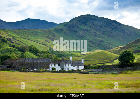 Fiel Fuß Farm in Langdale Tal am Langdale Pass und Langdale Pikes im Lake District National Park, Cumbria, UK Stockfoto