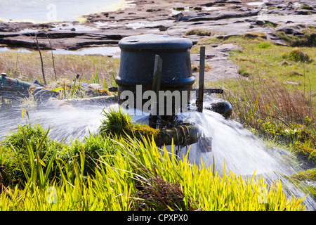 Ein micro hydro Projekt auf der Insel Eigg, Scotland, UK. Stockfoto