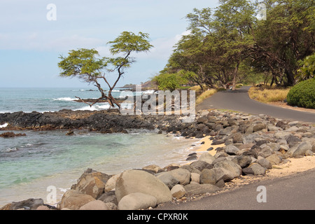 Süd-Wailea-Straße auf Maui, Hawaii. Stockfoto