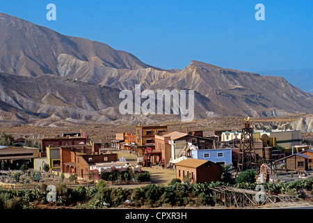 Spanien Andalusien Almería Provinz Tabernas Wüste Mini-Hollywood Dorf von West ausschließlich für Film auf einmal im Westen gebaut Stockfoto