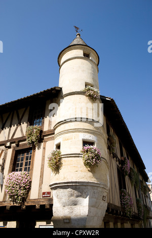 Frankreich, Gironde, Sainte-Foy-la-Grande, Architektur in der Bastide Stockfoto