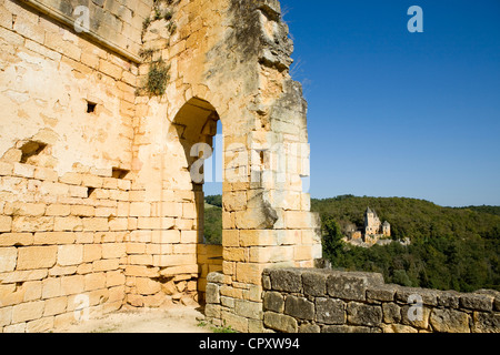 Frankreich, Dordogne, Perigord Noir, beun Tal, Les Eyzies de Tayac-Sireuil, Chateau de Commarque Stockfoto