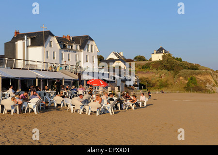 Frankreich-Loire-Atlantique Saint-Nazaire Plage de Saint-Marc Kino für Film Les Vacances de Set Monsieur Hulot des französischen Regisseurs Stockfoto