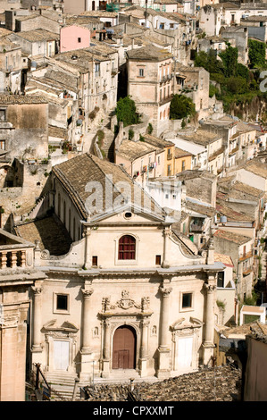 Italien Sizilien Ragusa Barockstadt Weltkulturerbe von UNESCO Ragusa Ibla untere Stadt Chiesa Delle Anime Sante del Stockfoto