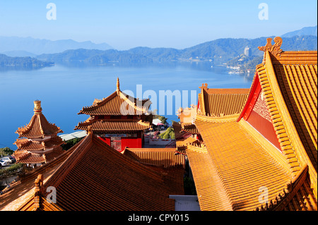 Taiwan, Nantou Bezirk, Sun Moon Lake Region, Konfuzius-Tempel (北方文物-Tempel) Stockfoto