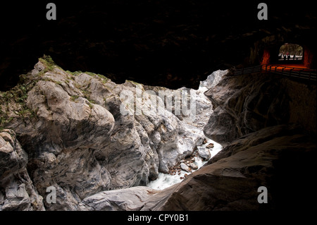 Taiwan, Taroko-Nationalpark, die Schluchten, Tunnel der neun Umdrehungen Stockfoto