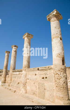 Teil des Landhauses von Theseus, archäologischer Park, Paphos, Zypern. Stockfoto