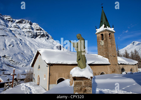 Frankreich, Savoyen, Maurienne-Tal, Parc National De La Vanoise, Bessans, St Antoine Chapel Stockfoto