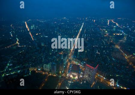 Taiwan Taipei Taipei 101 Tower 508 m Höhe einer der höchsten Türme in der Welt von Architekt Firma CY Lee und Partnerarchitekten Stockfoto